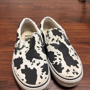 Cow Print Slip-On Vans